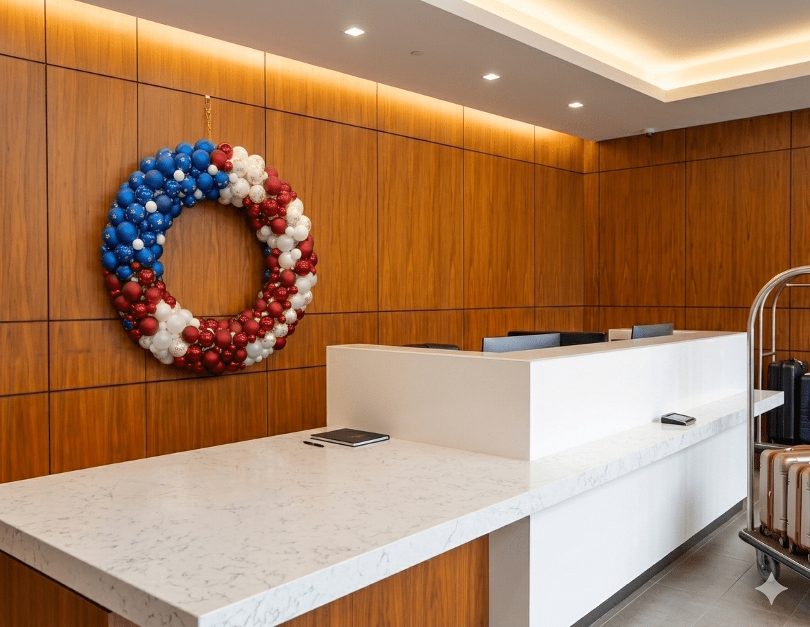 Patriotic 28-inch Fun and Festive Wreath